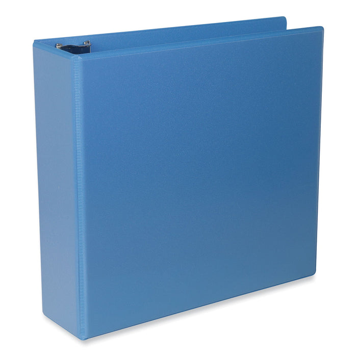 Universal Slant D-Ring View Binder, 3 Rings, 3" Capacity, 11 x 8.5, Light Blue