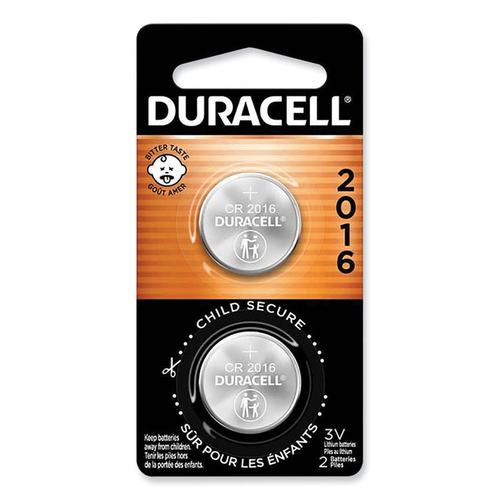 Duracell Lithium Coin Batteries With Bitterant, 2016, 2/Pack