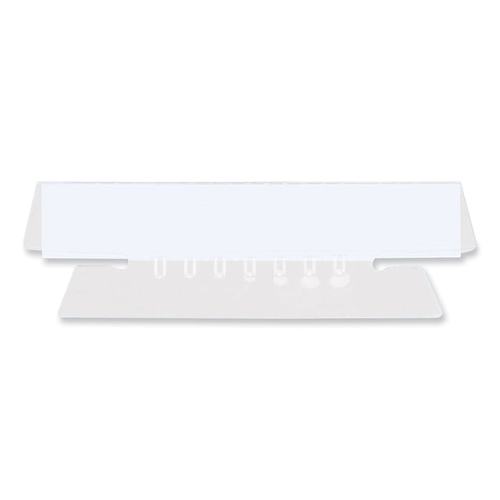 Universal Hanging File Folder Plastic Index Tabs, 1/3-Cut, Clear, 3.5" Wide, 25/Pack