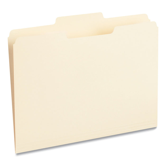 Universal Top Tab File Folders, 1/3-Cut Tabs: Center Position, Letter Size, 0.75" Expansion, Manila, 100/Box