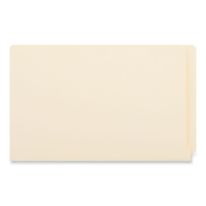 Universal Deluxe Reinforced End Tab Folders, Straight Tabs, Legal Size, 0.75" Expansion, Manila, 100/Box