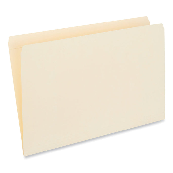 Universal Double-Ply Top Tab Manila File Folders, Straight Tabs, Legal Size, 0.75" Expansion, Manila, 100/Box