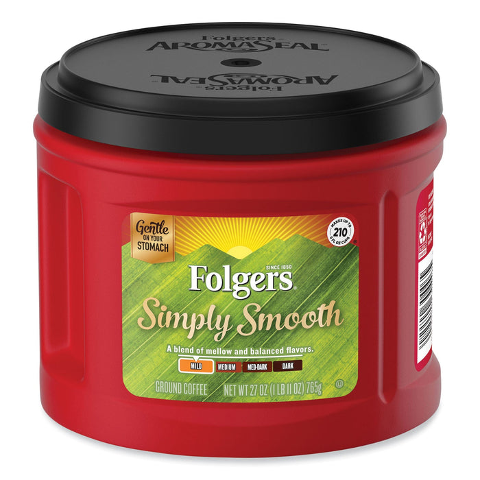 Folgers Coffee, Simply Smooth, 27 oz Canister