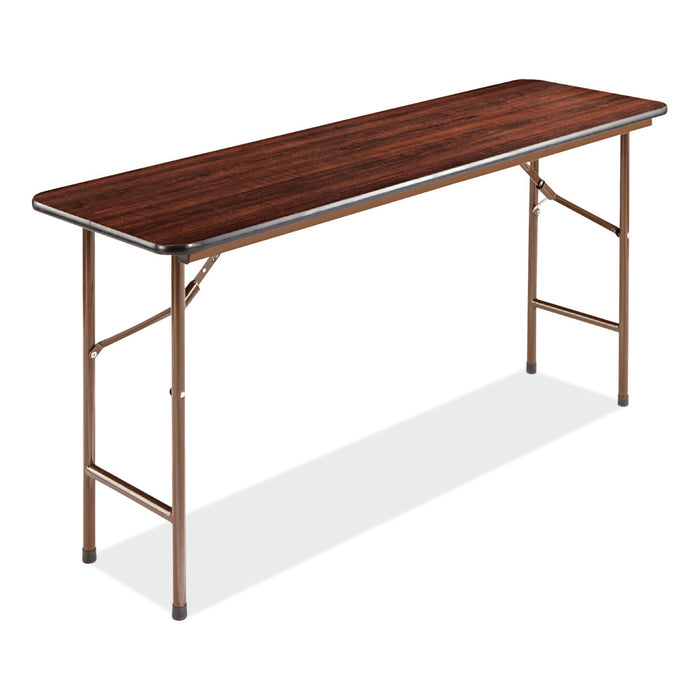 Alera Wood Folding Table, Rectangular, 59.88w x 17.75d x 29.13h, Mahogany