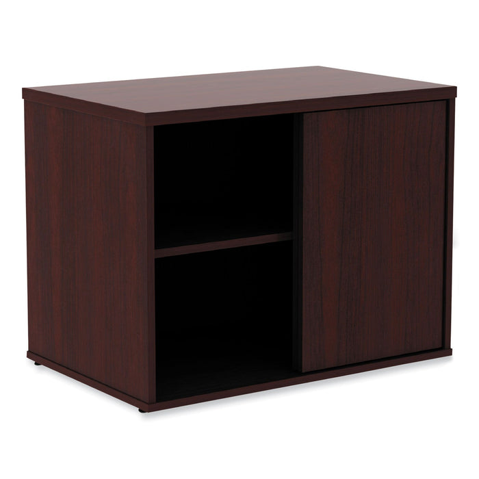 Alera Open Office Low Storage Cab Cred, 29 1/2w x 19 1/8d x 22 7/8h, Mahogany
