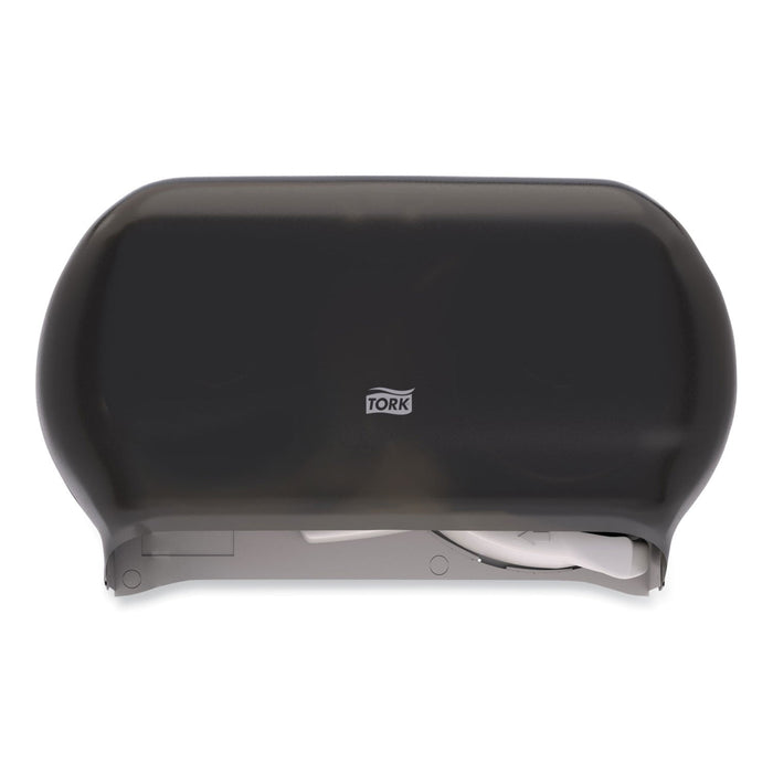 Tork Twin Standard Roll Bath Tissue Dispenser, 12.75 x 5.57 x 8.25, Smoke