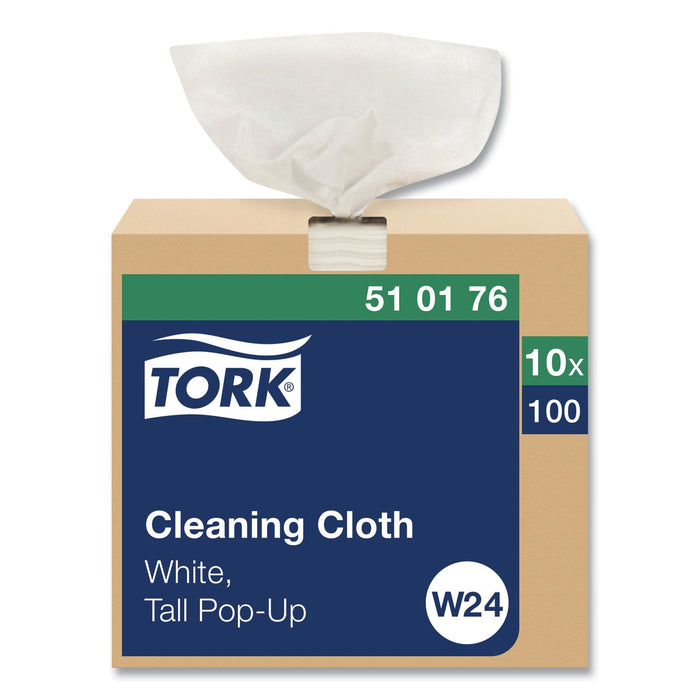 Tork Cleaning Cloth, 8.46 x 16.13, White, 100 Wipes/Box, 10 Boxes/Carton