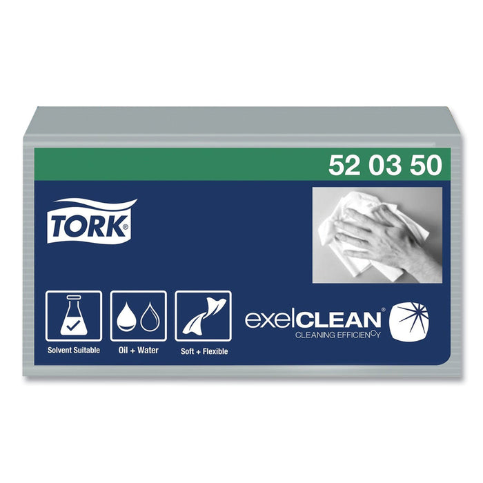 Tork Industrial Cleaning Cloths, 1-Ply, 12.6 x 15.16, Gray, 55/Pack, 8 Packs/Carton