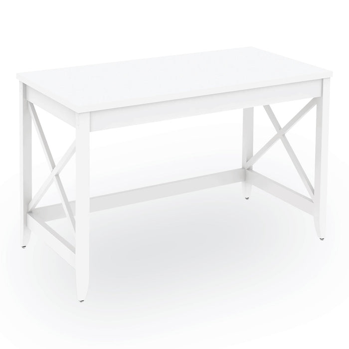 Workspace by Alera Farmhouse Writing Desk, 47.24" x 23.62" x 29.53", White