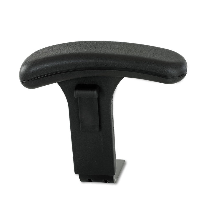 Safco Optional Height-Adjustable T-Pad Arms for Safco Uber Big and Tall High-Back and Mid-Back Chairs, Black, 2/Set