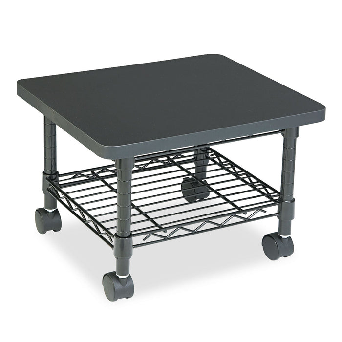 Safco Underdesk Printer/Fax Stand, Engineered Wood, 2 Shelves, 19" x 16" x 13.5", Black