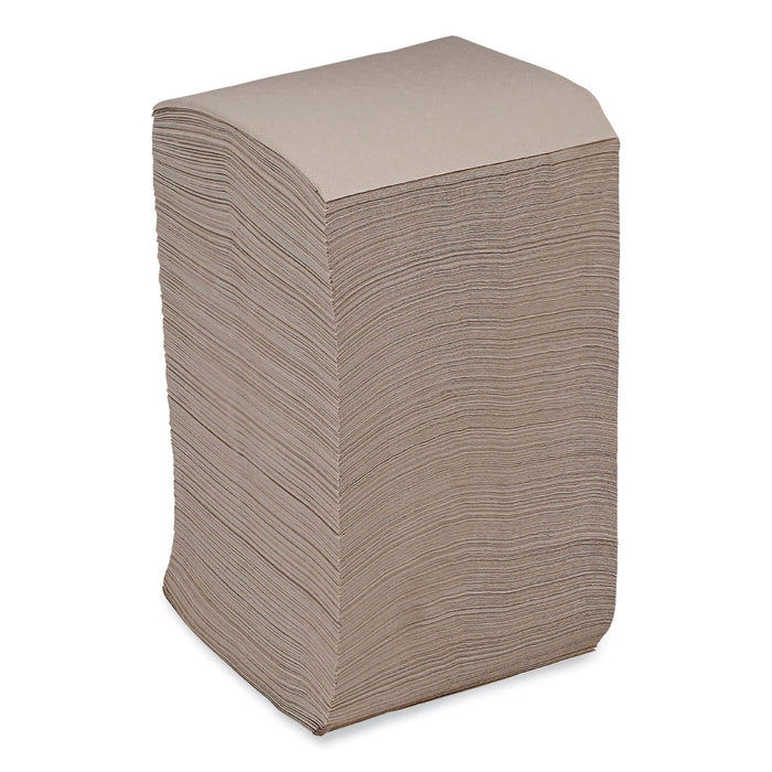 Boardwalk Beverage Napkins, 1-Ply, 9.5" x 9.5", Kraft, 500/Pack, 8 Packs/Carton