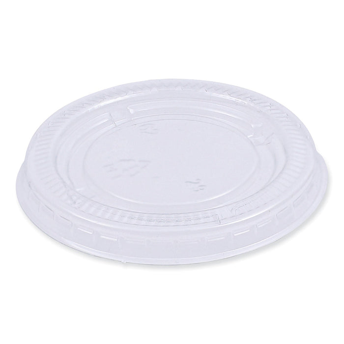 Boardwalk Souffle/Portion Cup Lids, Fits 2 oz Portion Cups, Clear, 2,500/Carton