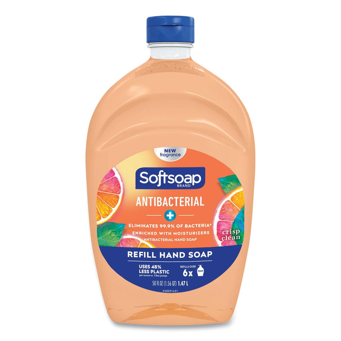 Softsoap Antibacterial Liquid Hand Soap Refills, Fresh, Orange, 50 oz