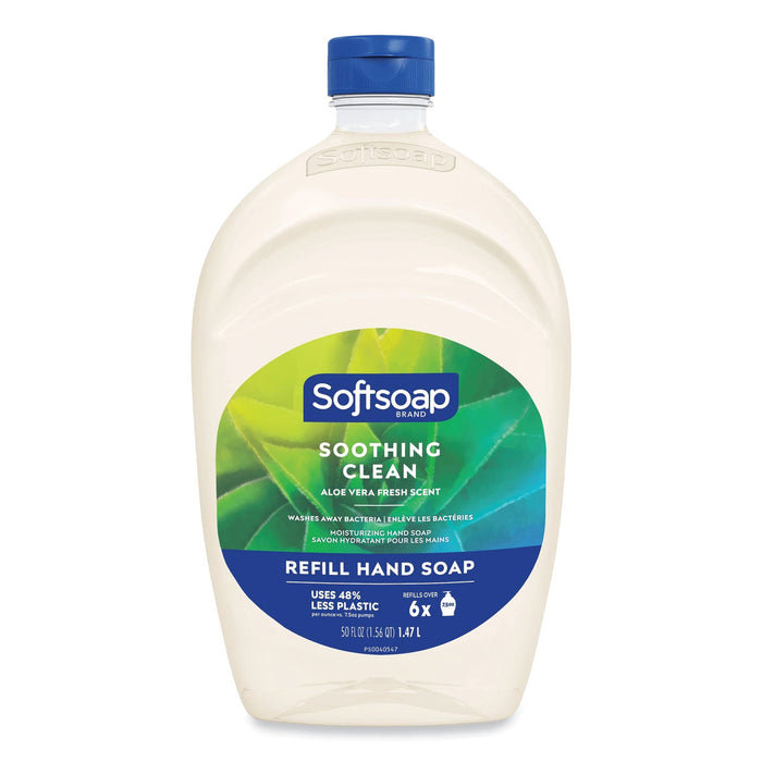 Softsoap Moisturizing Hand Soap Refill with Aloe, Fresh, 50 oz, 6/Carton