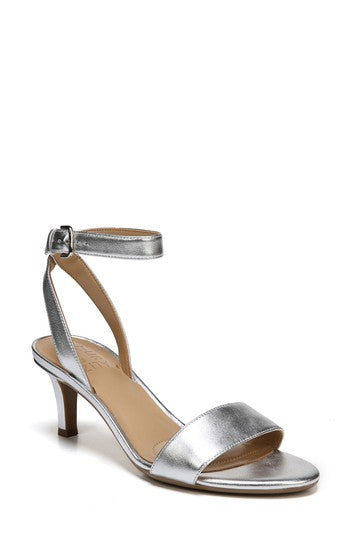 Naturalizer Women's Ankle Strap Sandals, Soft Silver Leather by Vanessa Jane