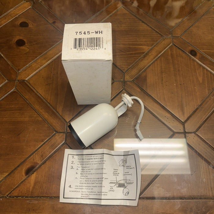 7545-WH White Track Light Head Fixture Spotlight Lamp H-Style Connector by Price Is Right Miami