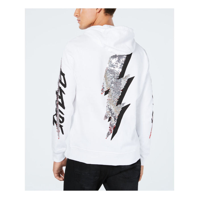 I.N.C. Red Sequined Graphic-Print Sleeve Fleece-Lined Hoodie, XL by Vanessa Jane