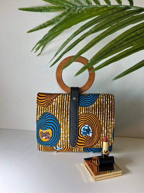 Aisha African Print Hand Bag by Duma Mbili LLC