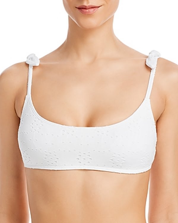 Aqua Square Neck Bralette Bikini Top by Vanessa Jane