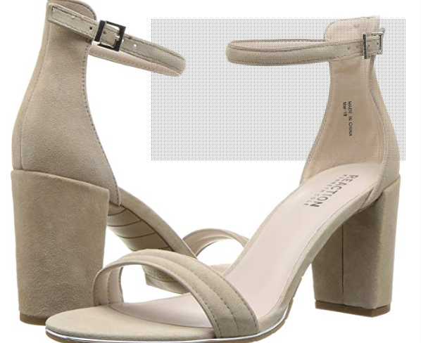 Kenneth Cole REACTION Womens Lolita Strappy Heeled Sandal, Taupe, 9 M US by Vanessa Jane