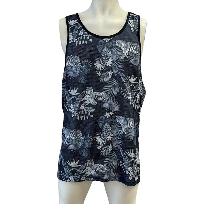 Guess Mens Jordan Wild Jungle Graphic Mesh Tank Size XL by Vanessa Jane