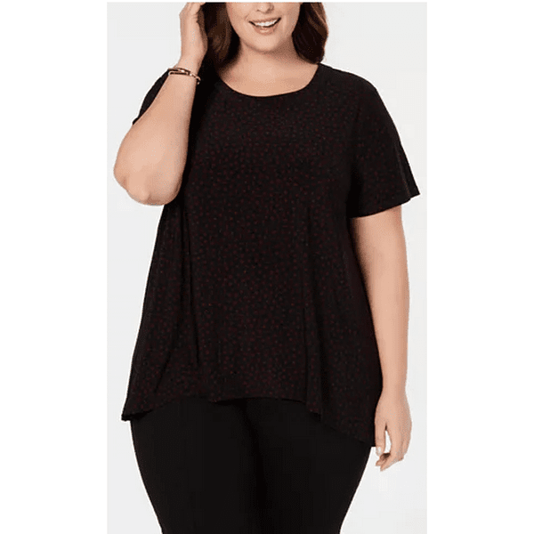 Anne Klein Plus Size Printed High-Low Top,Size OX by Vanessa Jane
