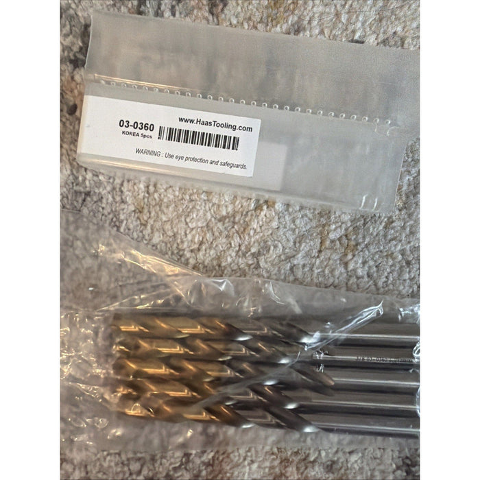 Haas Drill Bits 03-0360 TiN Coated Jobber Drills – Set of 5 by Price Is Right Miami