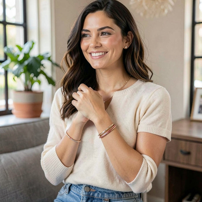 Inc Rose Gold-Tone 4-Pc. Set Colored Pave Bangle Bracelets by Vanessa Jane