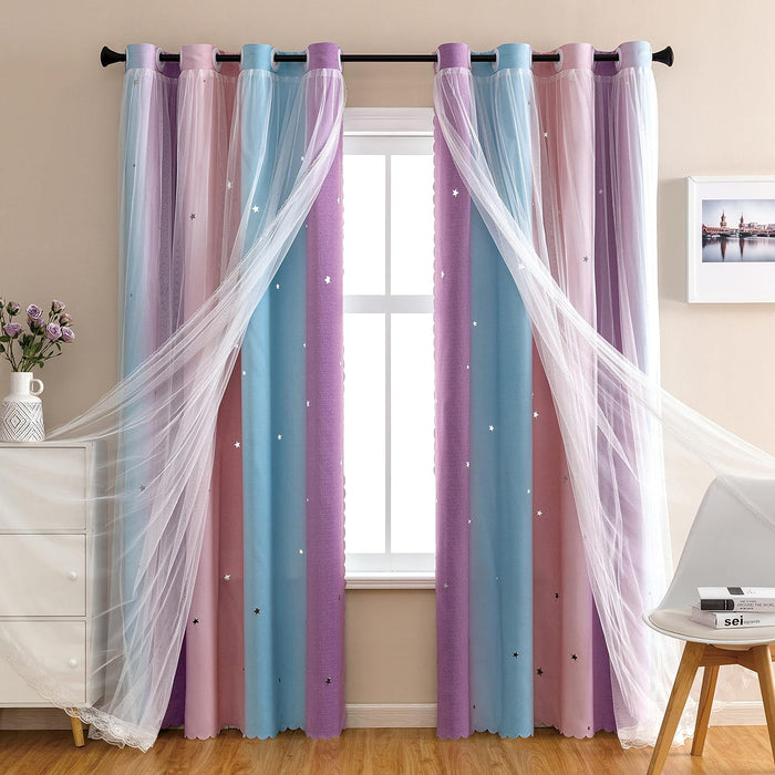 XiDi Dream Star Blackout Curtains W52x L72 by Vanessa Jane