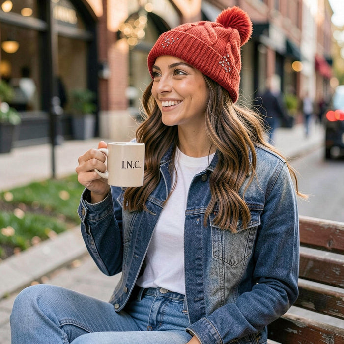 I.n.c. Embellished Beanie Red by Vanessa Jane