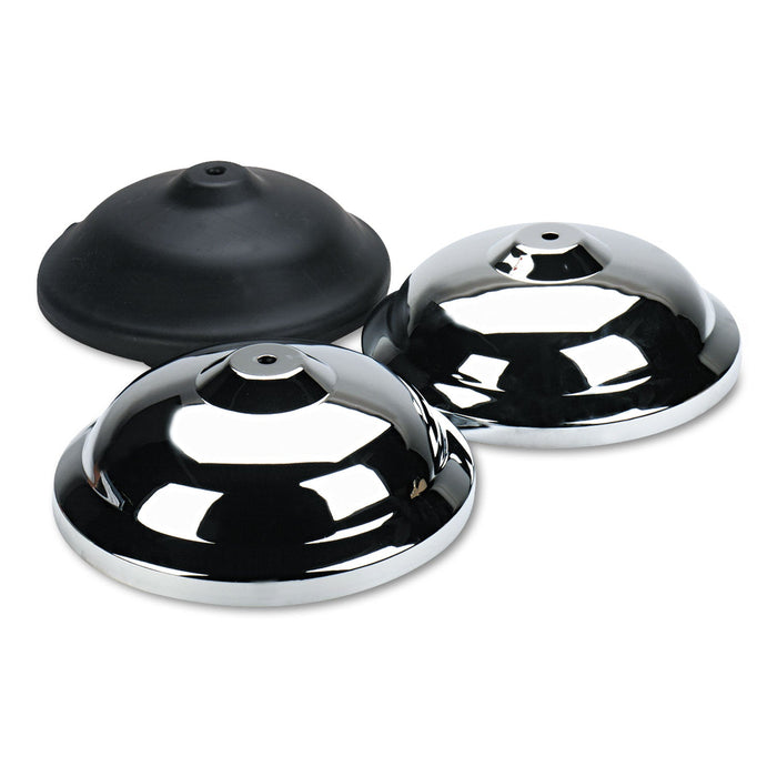 Tatco Crowd Control Bases, Chrome, 12" Diameter, Silver, 2/Box