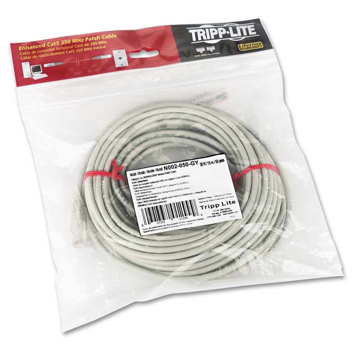 Tripp Lite CAT5e 350 MHz Molded Patch Cable, 50 ft, Gray