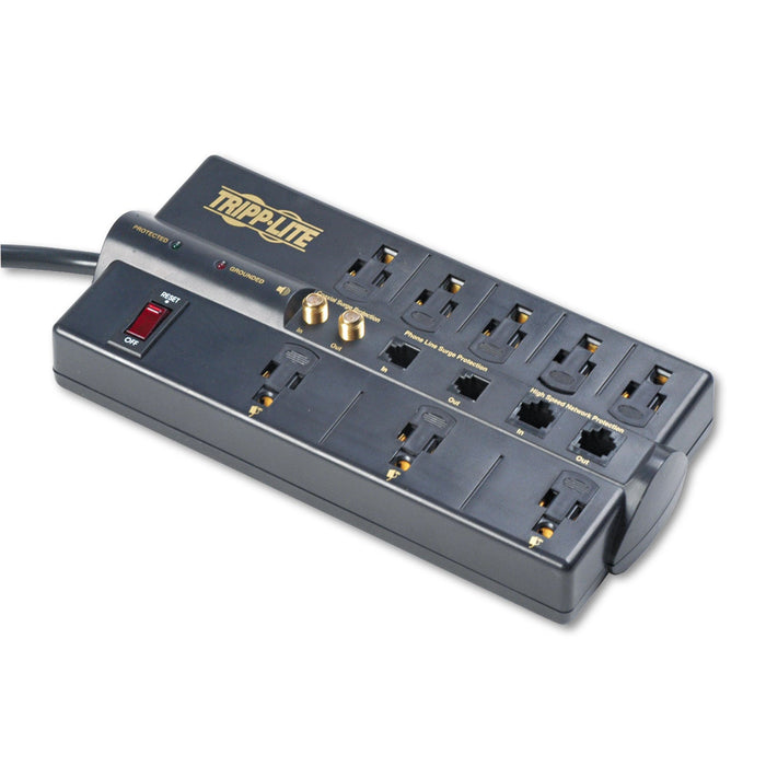 Tripp Lite Protect It! Surge Protector, 8 AC Outlets, 10 ft Cord, 3,240 J, Black