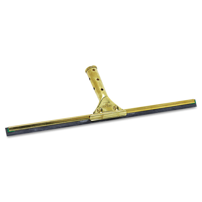 Unger Golden Clip Brass Squeegee Complete, 18" Wide Blade, 4.5" Handle