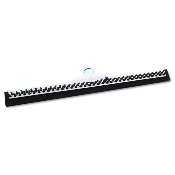 Unger Sanitary Brush with Squeegee, Black Polypropylene Bristles, 22" Brush