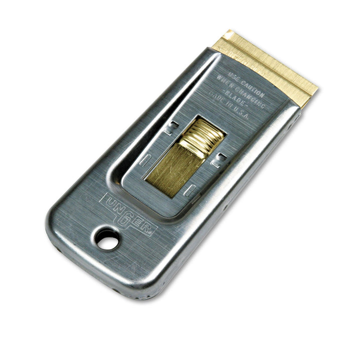 Unger Safety Scraper, 1 1/2" Wide, 4" Steel Handle
