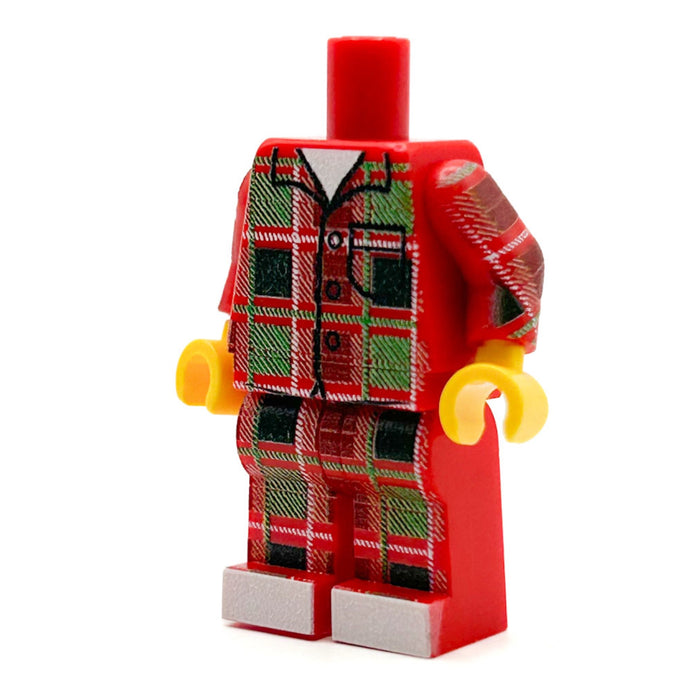 Christmas Flannel PJs Minifig Body by B3 Customs