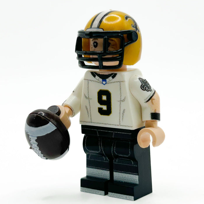 #9 QB New Orleans Football Player Minifig made using LEGO parts - B3 Customs by B3 Customs
