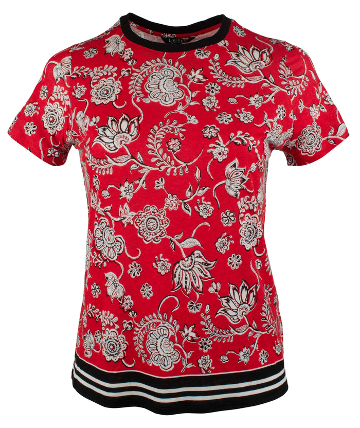 Lauren Ralph Lauren Womens Plus Size Floral Linen Blend Top, Size 3X by Vanessa Jane