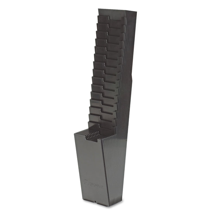 Acroprint Time Card Rack, 25 Pockets, Plastic, Black