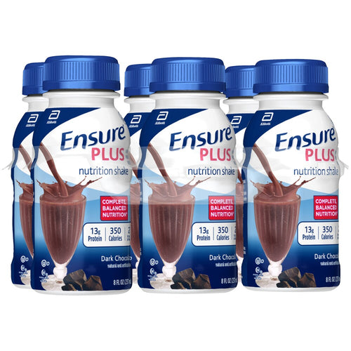 Ensure Plus Dark Chocolate Nutrition Shake 8 FOz x 6 Pack x 4Ea by Pasteur Pharmacy