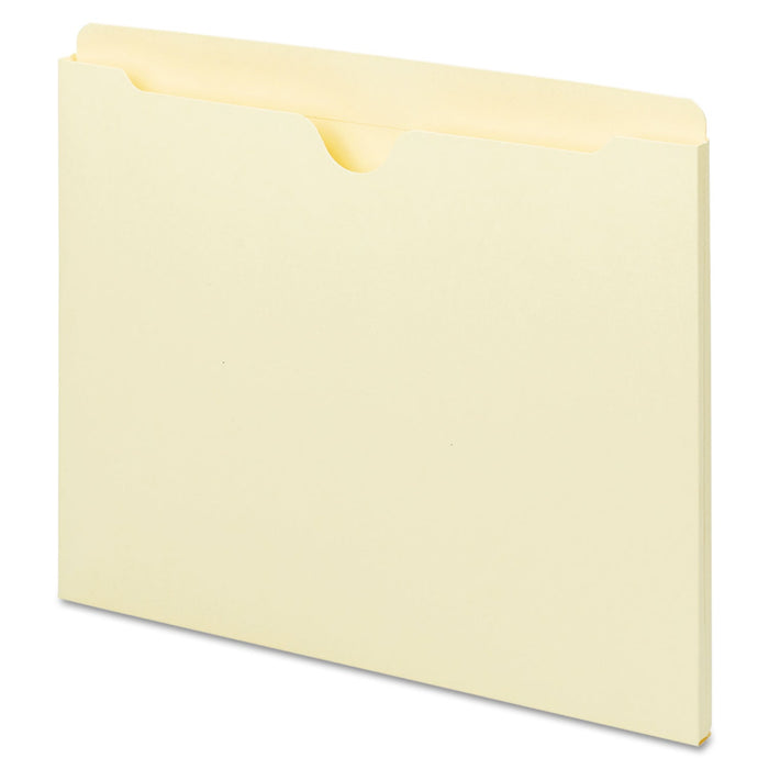 Universal Deluxe Manila File Jackets with Reinforced Tabs, Straight Tab, Letter Size, Manila, 100/Box