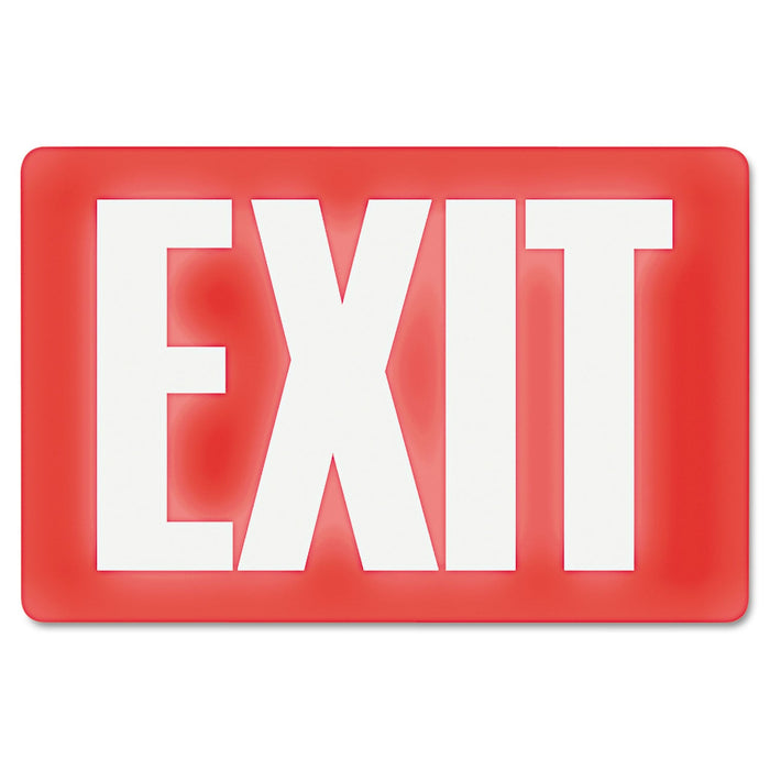 Headline Glow In The Dark Sign, 8 x 12, Red Glow, Exit