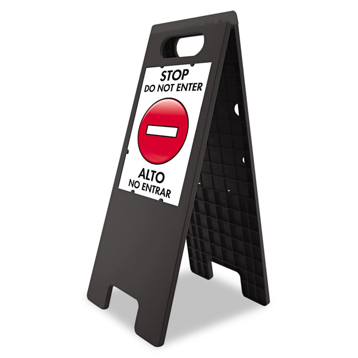 Headline Floor Tent Sign, Doublesided, Plastic, 10.5 x 25.5, Black