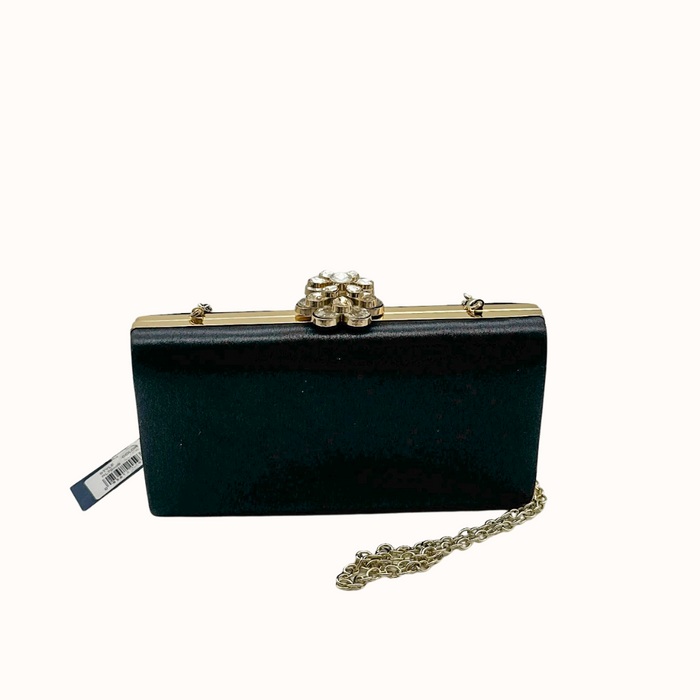 La Regale Peau De Soie Minaudiere with Floral Clasp by Vanessa Jane