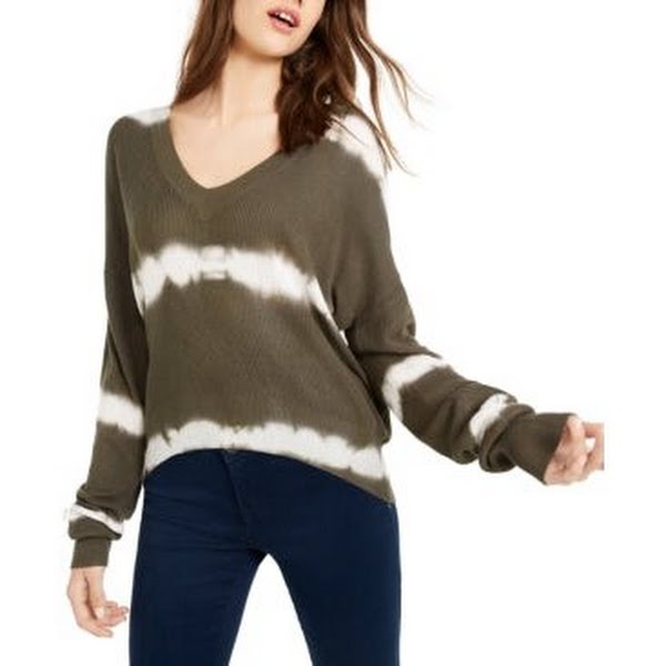 Crave Fame Juniors Tie-Dyed Pullover Sweater, Size Medium by Vanessa Jane
