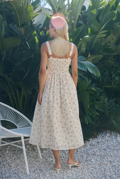 Floral Sweetheart Midi Dress by Boutique 23