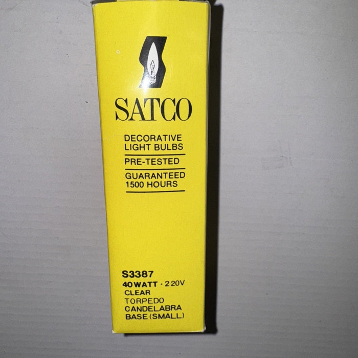 Satco S3387 40watt Clear Torpedo Light Bulb by Price Is Right Miami
