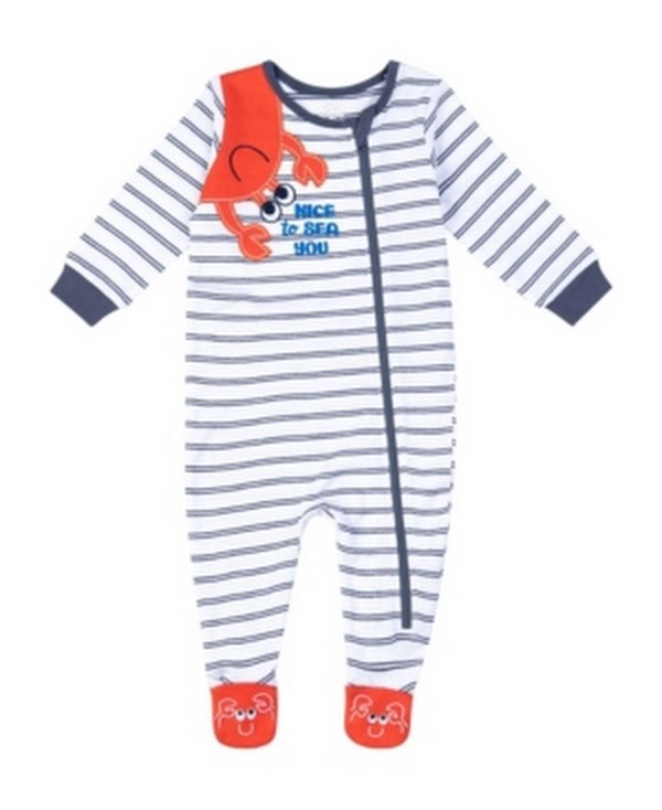 Koala Baby Boys Crab Footie, Size 0/3Months by Vanessa Jane